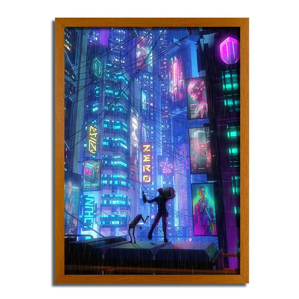 Cyberpunk Friends LED Illuminated Painting Frame