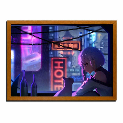 Cyberpunk Edgerunners Lucy Neon LED Art Frame