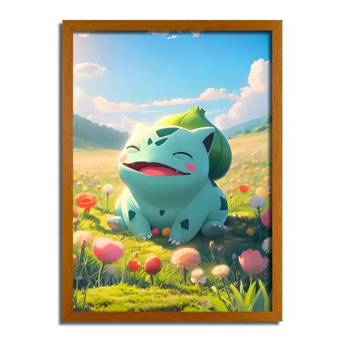 Bulbasaur's Tranquil Meadow - Pokémon LED Light Up Art Lamp