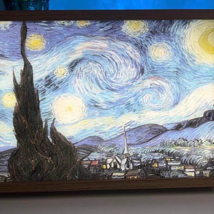 Van Gogh’s Masterpiece - Starry Night LED Light-Up Frame