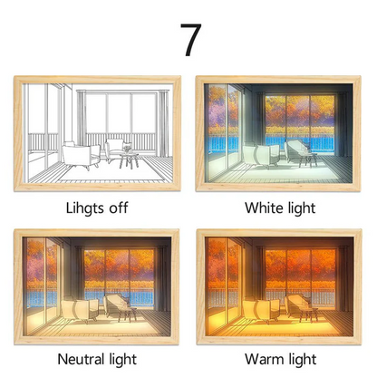 Artistic LED Light Frame Lamp - Light Painting Night Light