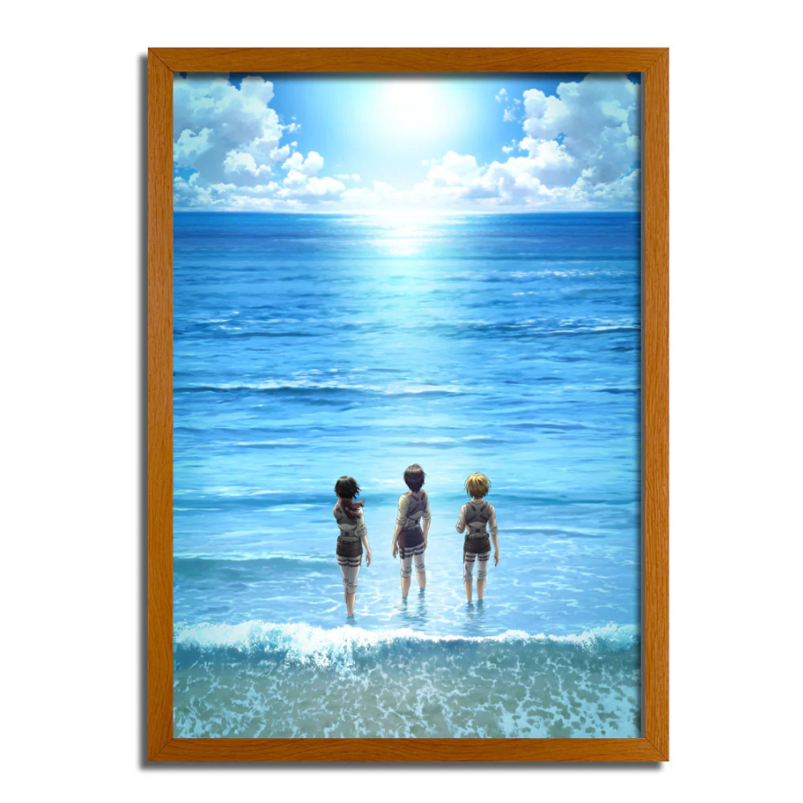 Attack on Titan Beach Scene LED Artwork Night Light - AOT9