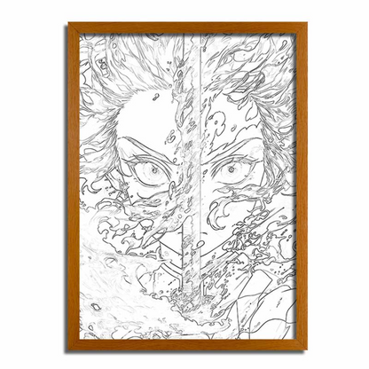 Demon Slayer Tanjiro LED Light Up Painting - Glowing Frame TJR01