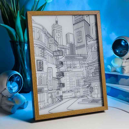 Urban Nightscape - LED Light Painting Art Frame USB Powered