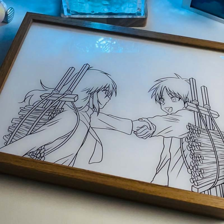 Attack on Titan LED Light-Up Frame - Nostalgic Childhood Moments