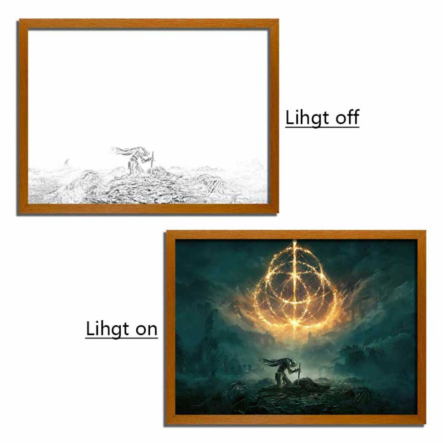 Elden Ring Illuminated LED Art Frame - 4D Glowing Painting - AEDFH01