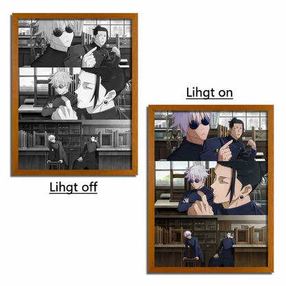 Jujutsu Kaisen LED Painting Frame - Gojo and Geto's Friendship Moments