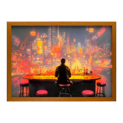 Urban Nights Bar Man LED Light Painting Lamp - Night Light