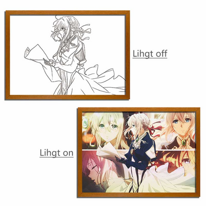 Violet Evergarden: Violet LED Light Up Art - 4D Glowing Frame - WELT01