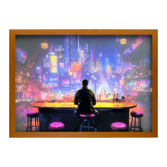 Urban Nights Bar Man LED Light Painting Lamp - Night Light