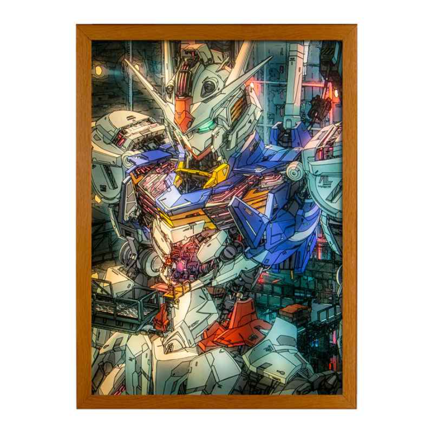 Gundam Personalized Light Painting Lamp - Illuminated Table Artwork