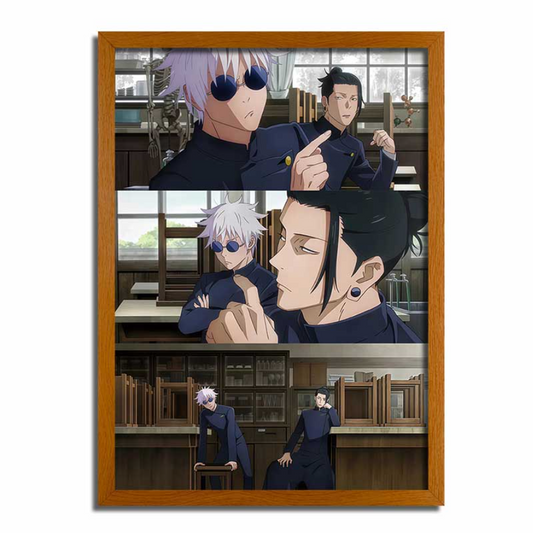 Jujutsu Kaisen LED Painting Frame - Gojo and Geto's Friendship Moments