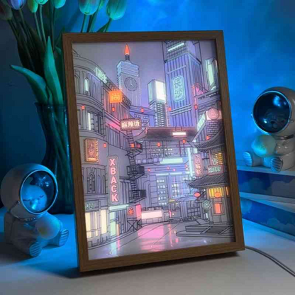 Urban Nightscape - LED Light Painting Art Frame USB Powered