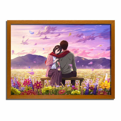 Attack on Titan Couples LED Night Light Frame - Mikasa & Eren AOTQL01